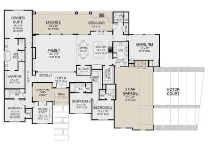 Main Floor  for House Plan #5445-00527