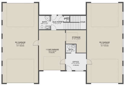 Garage Floor for House Plan #2802-00273
