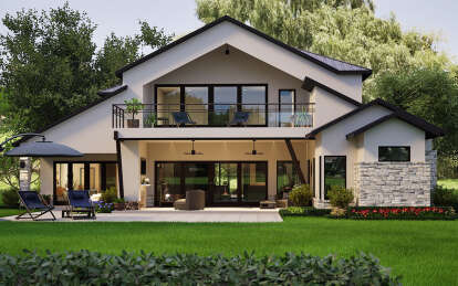 Contemporary House Plan #5445-00528 Elevation Photo