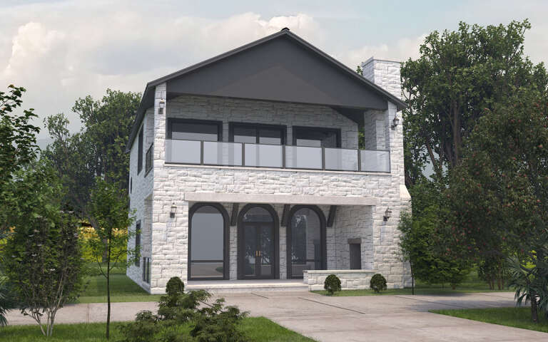 House Plan House Plan #30532 Angled Front Elevation