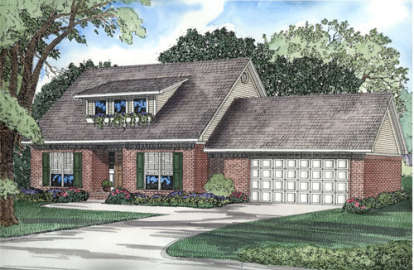 3 Bed, 2 Bath, 1713 Square Foot House Plan - #110-00098