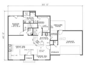 Floorplan 1 for House Plan #110-00098