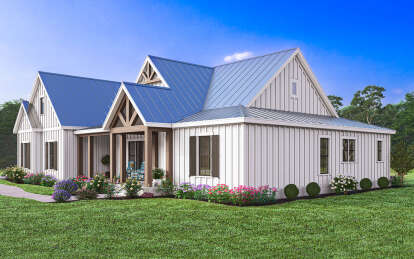 Modern Farmhouse House Plan #009-00390 Elevation Photo