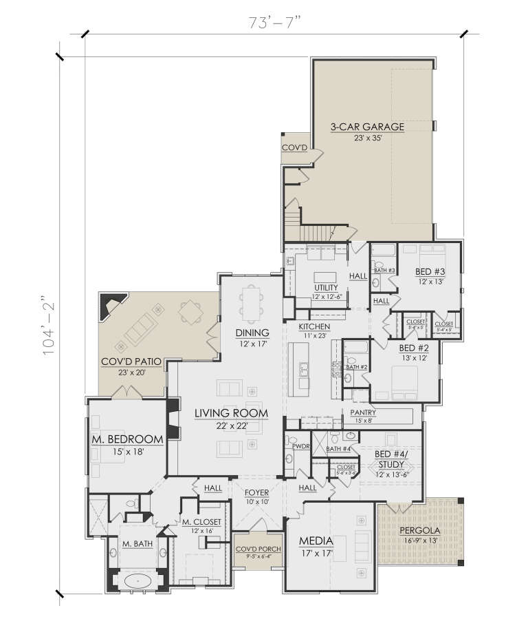 House Plan House Plan #30542 Drawing 1
