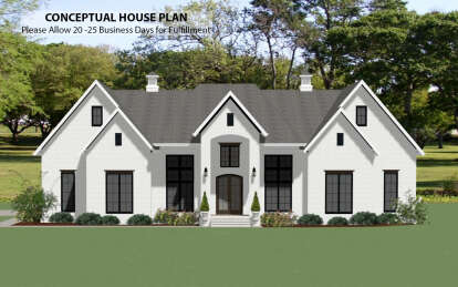 Contemporary House Plan #6849-00160 Elevation Photo