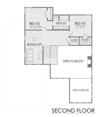 Second Floor for House Plan #7071-00010