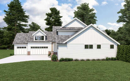 Modern Farmhouse House Plan #2464-00125 Elevation Photo