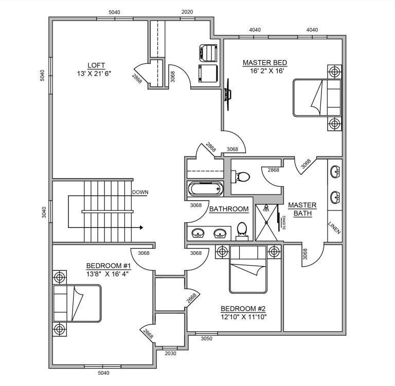 House Plan House Plan #30550 Drawing 2