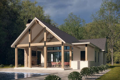 Contemporary House Plan #041-00353 Elevation Photo