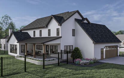 Modern Transitional House Plan #963-00880 Elevation Photo