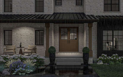 Modern Transitional House Plan #963-00880 Elevation Photo
