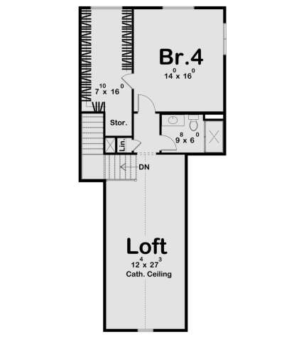 Second Floor for House Plan #963-00881