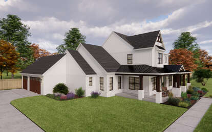 Modern Farmhouse House Plan #7071-00012 Elevation Photo