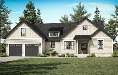 Craftsman House Plan #2464-00126 Elevation Photo