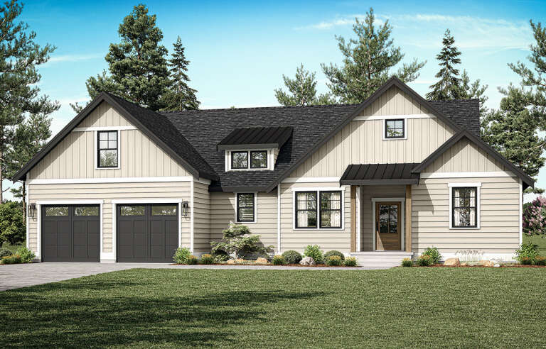 House Plan House Plan #30563 Angled Front Elevation