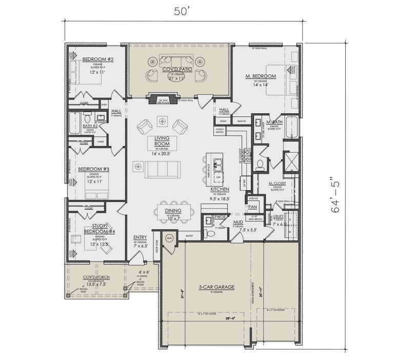House Plan House Plan #30566 Drawing 1