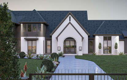 Modern Transitional House Plan #963-00883 Elevation Photo