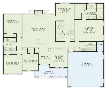 Main Floor for House Plan #110-00101