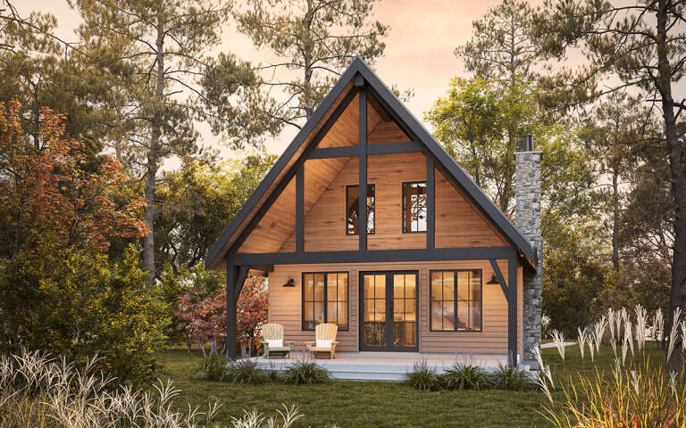 House Plan House Plan #30575 Angled Rear Elevation