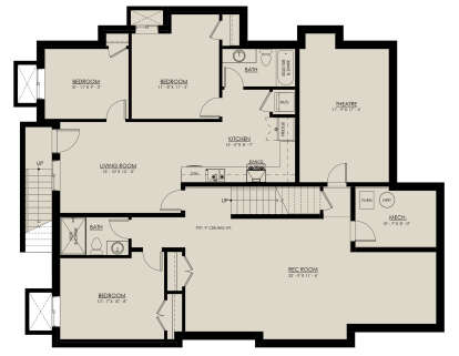 Basement for House Plan #8937-00009