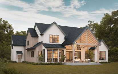 Modern Transitional House Plan #8937-00013 Elevation Photo