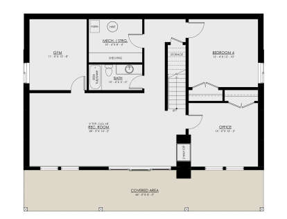 Basement for House Plan #8937-00015