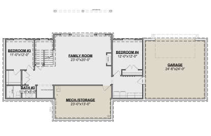Basement for House Plan #1462-00097