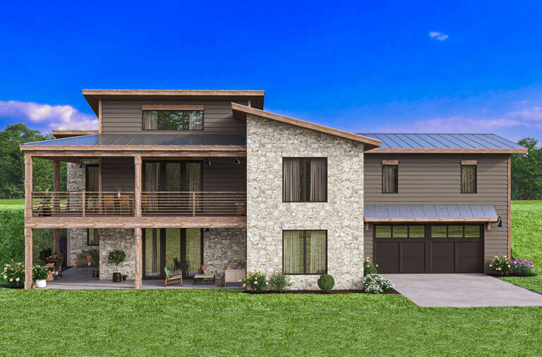 House Plan House Plan #30588 Rear Elevation