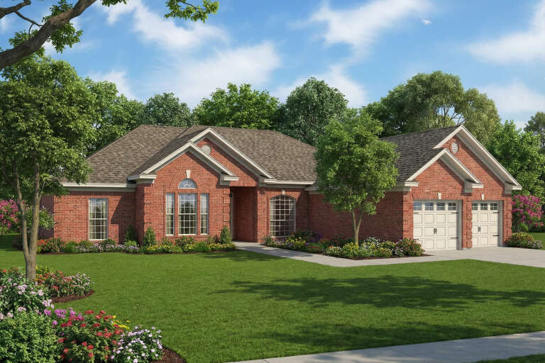 House Plan House Plan #3059 Angled Front Elevation
