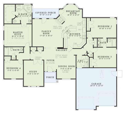 Floorplan 1 for House Plan #110-00103