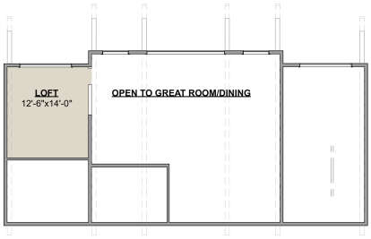 Optional Loft for House Plan #1462-00102