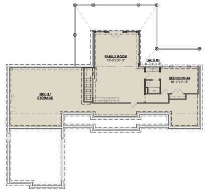 Basement for House Plan #1462-00104