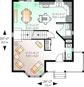 First Floor for House Plan #034-00033