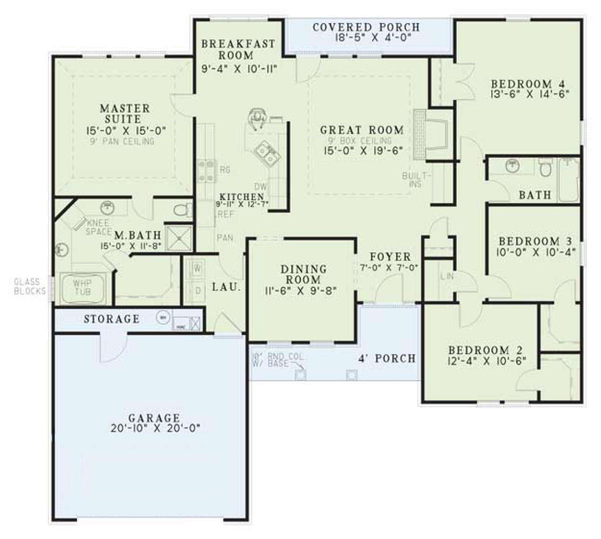 Floorplan 1 for House Plan #110-00104