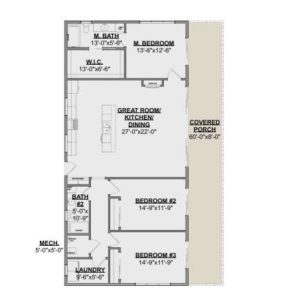 Main Floor  for House Plan #1462-00110