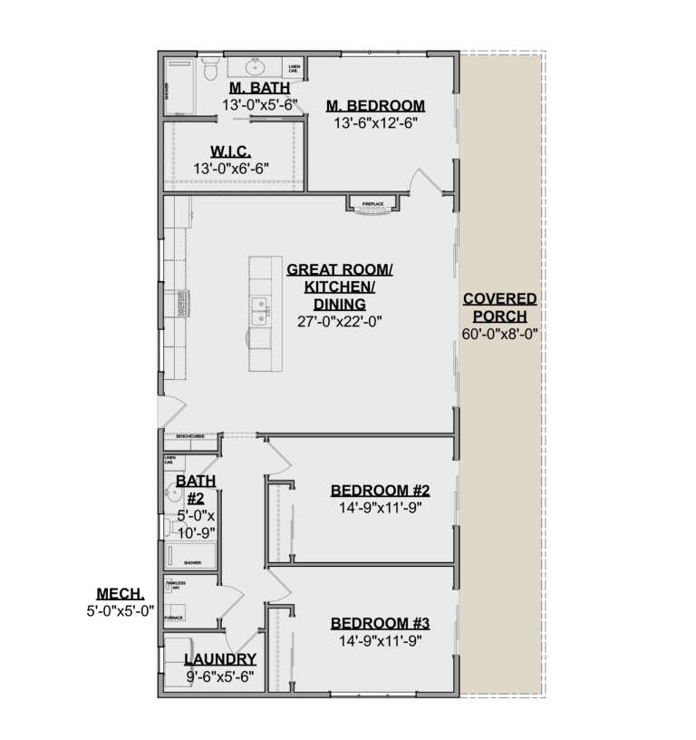 House Plan House Plan #30600 Drawing 1