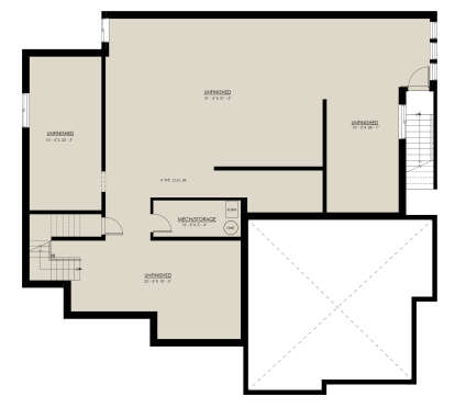 Basement for House Plan #8937-00020