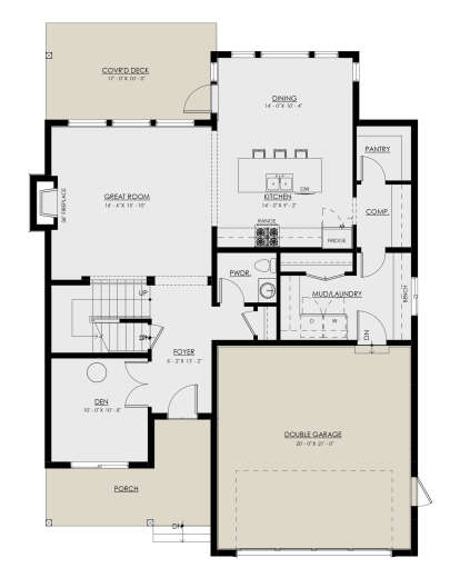 Main Floor  for House Plan #8937-00033