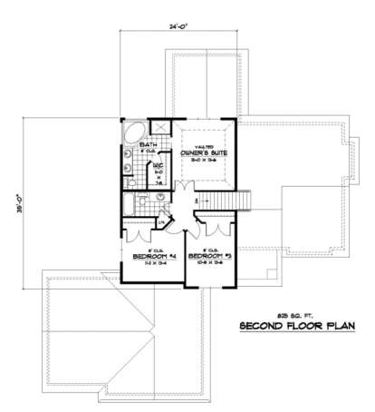Second Floor for House Plan #098-00086