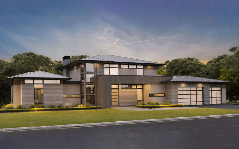 House Plan House Plan #30620 Angled Front Elevation