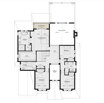 Second Floor for House Plan #8937-00039