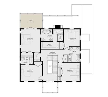 Second Floor for House Plan #8937-00041