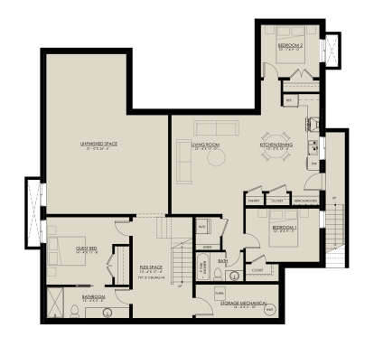 Basement for House Plan #8937-00041
