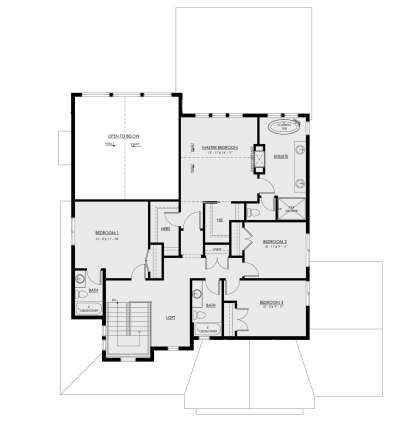 Second Floor for House Plan #8937-00042