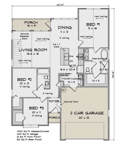 Main Floor  for House Plan #4848-00406