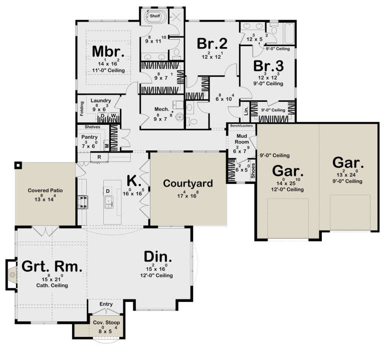 House Plan House Plan #30636 Drawing 1