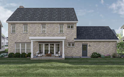 Colonial House Plan #963-00890 Elevation Photo