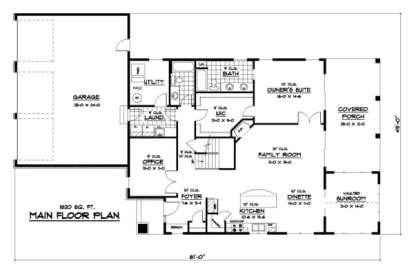 Main Floor for House Plan #098-00088