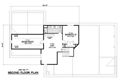 Second Floor for House Plan #098-00088