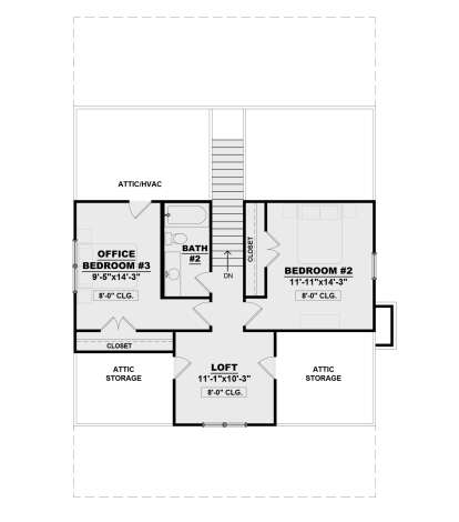 Second Floor for House Plan #7568-00024